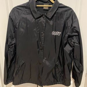 Obey lines fleece raincoat